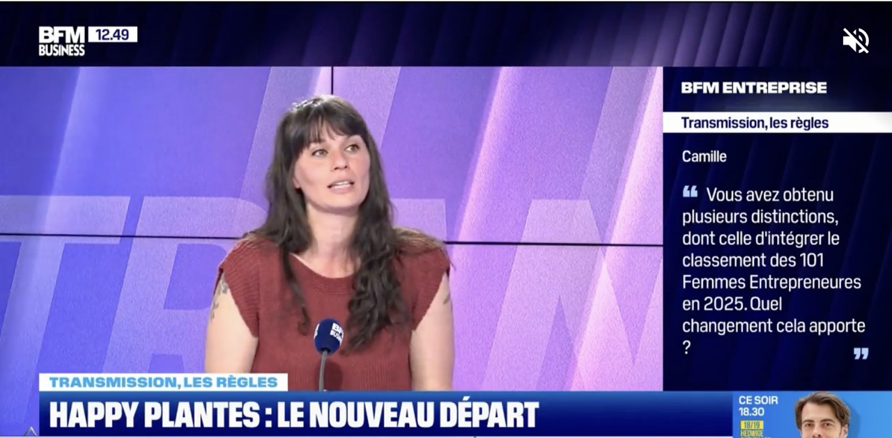 Happy Plantes sur BFM Business : 10 ans d’aventure entrepreneuriale